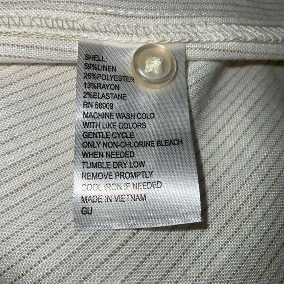 NWT Alex Marie Benson Button Front Tiered Linen Dress size 12 - Picture 7 of 7